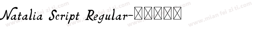 Natalia Script Regular字体转换